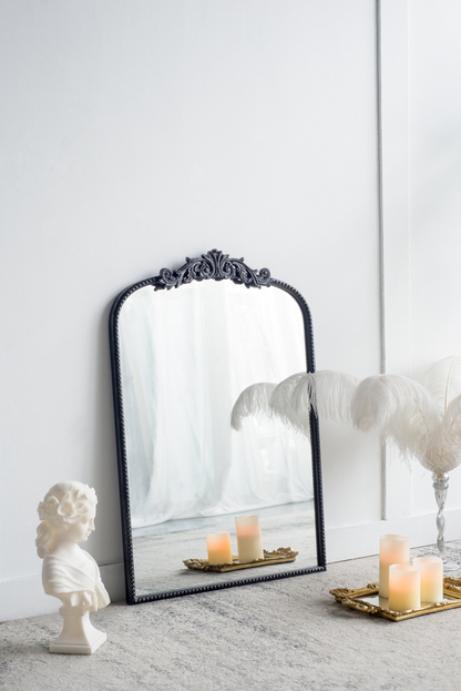 Wall mirror | Classic Design Mirror with and Baroque Inspired Frame for Bathroom, Entryway Console Lean Against Wall | casafoyer.myshopify.com