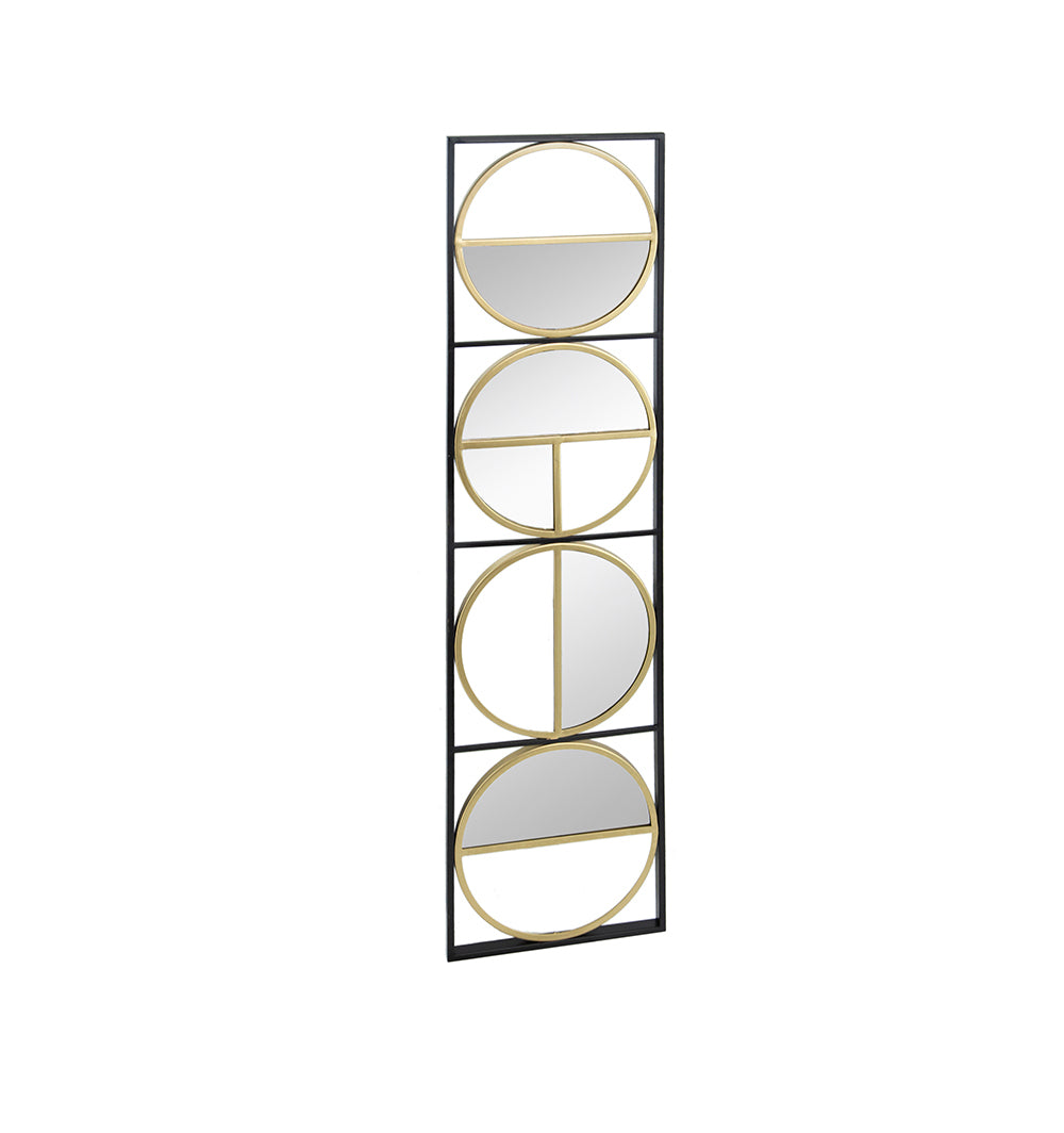 Wall mirror | Eclectic Styling Metal Beaded Black Wall Mirror with Contemporary Design for Bedroom,Liveroom & Entryway | casafoyer.myshopify.com