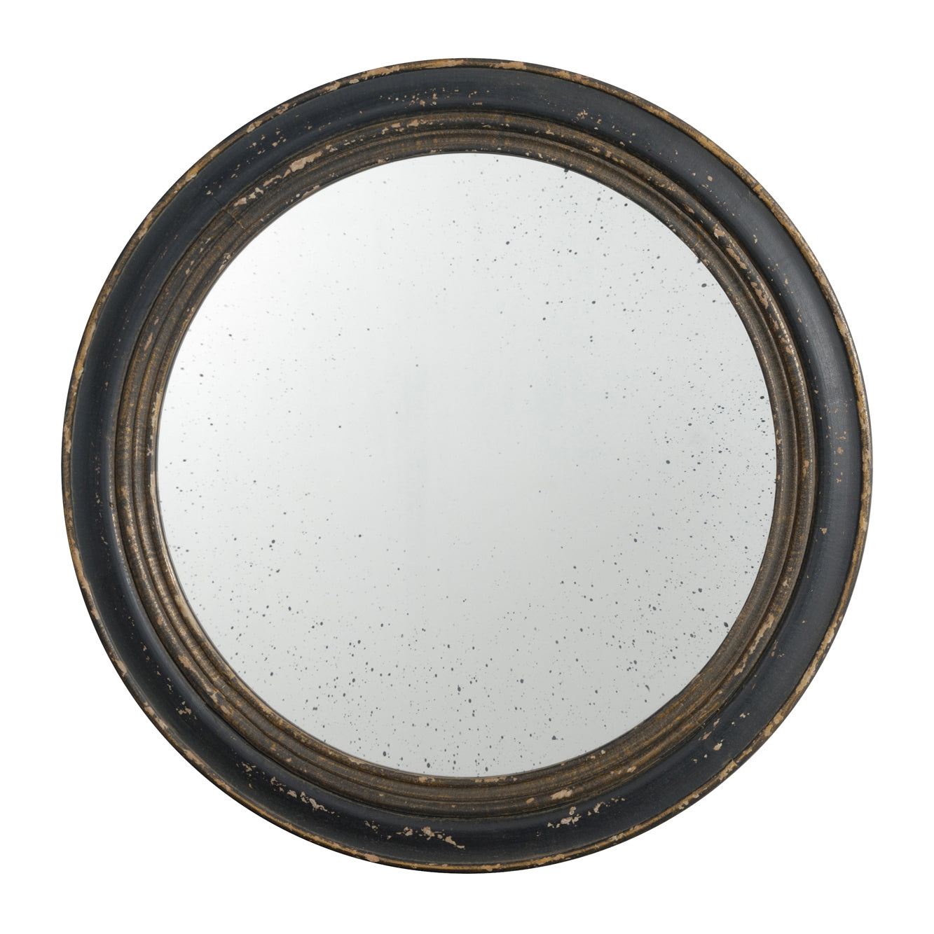 Wall mirror | Circle Wall Mirror with Wooden Black Frame, Antique Classic Accent Mirror, for Living Room, Foyer, Bathroom, Office | casafoyer.myshopify.com