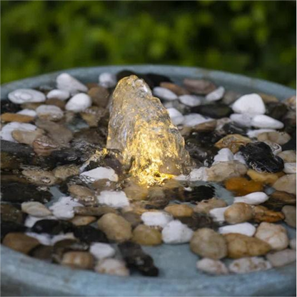 Patio Furntiure Sets | Contemporary Cement Water Fountain, Outdoor Bird Feeder / Bath Fountain, Antique Blue Water feature with Light For Garden, Lawn, Deck & Patio | casafoyer.myshopify.com