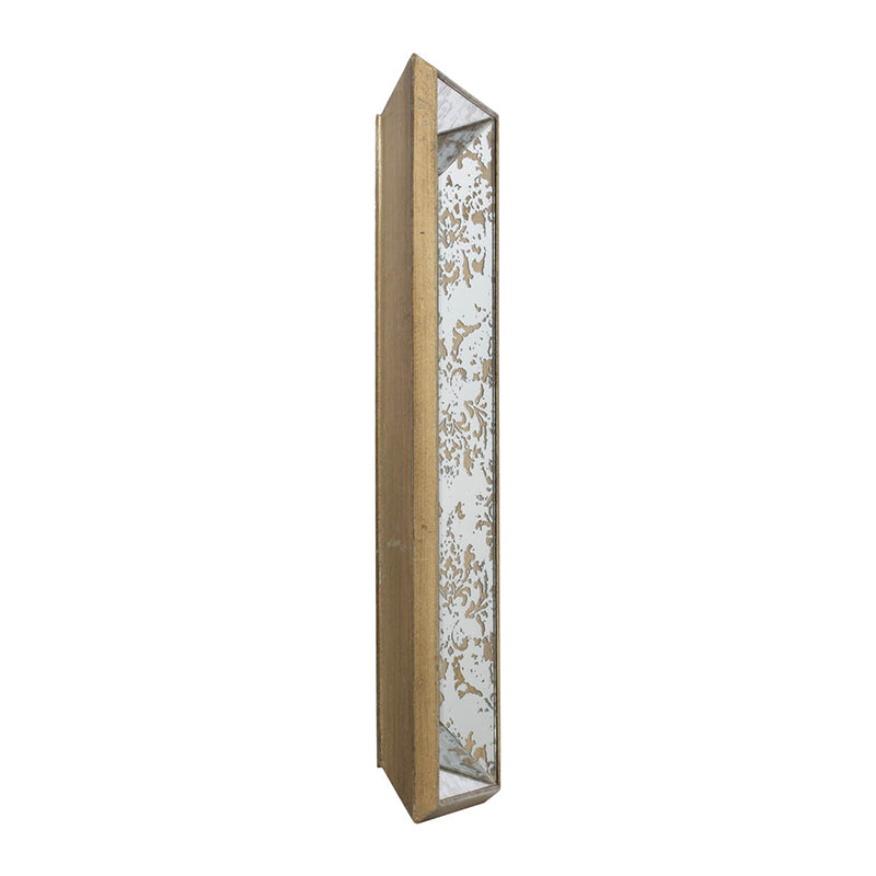 [product_type] | 20" x 12" Antique Silver Rectangle Mirror with Floral Accents, Mirrored Display Tray, Hanging Wall Mirror | casafoyer.myshopify.com