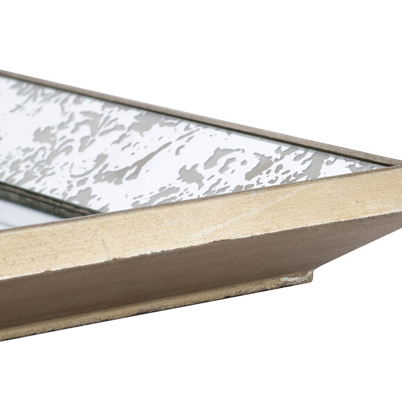 [product_type] | 20" x 12" Antique Silver Rectangle Mirror with Floral Accents, Mirrored Display Tray, Hanging Wall Mirror | casafoyer.myshopify.com