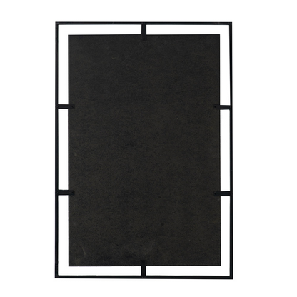[product_type] | 32" x 22" Rectangle Antiqued Wall Mirror with Black Metal Frame | Home Wall Decor | casafoyer.myshopify.com