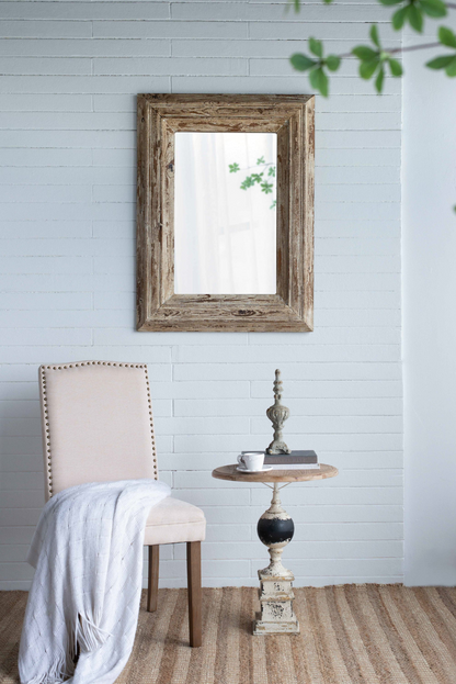 Wall mirror | Rectangle Wall Accent Mirror with Distressed Wood Frame | casafoyer.myshopify.com
