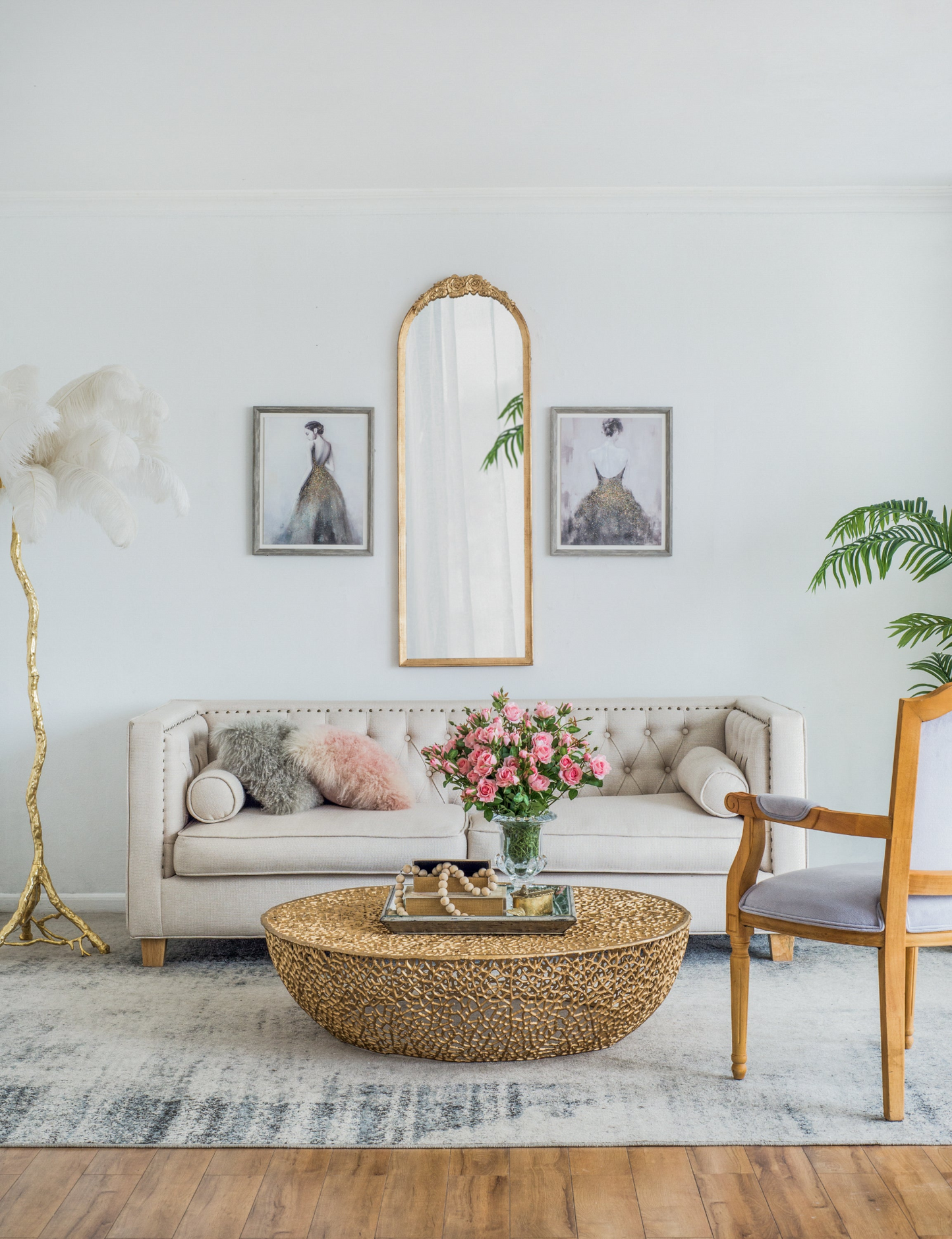Wall mirror | Wood Floor Mirror, Full Body Mirror Dressing Make up Mirror for Bathroom Bedroom Living Room | casafoyer.myshopify.com