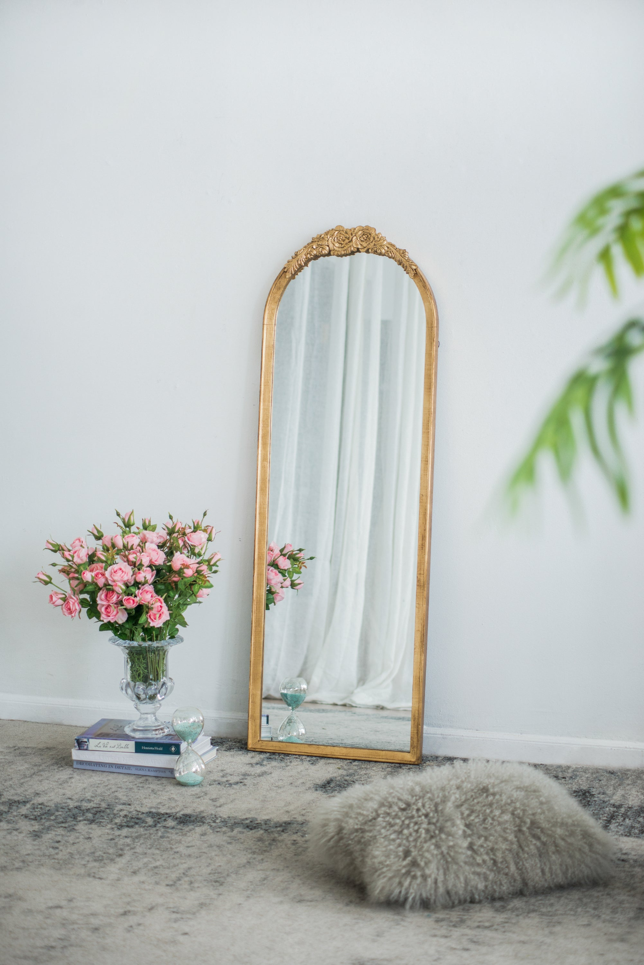 Wall mirror | Wood Floor Mirror, Full Body Mirror Dressing Make up Mirror for Bathroom Bedroom Living Room | casafoyer.myshopify.com