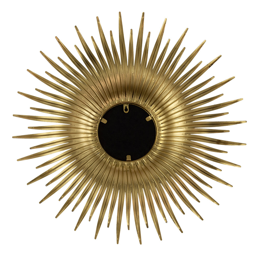 [product_type] | 28.3" Retro Design Gold Sunburst Metal Wall Mirror - Decorative Mirror for Bedroom, Dressing Room, Hallway or Living Space | casafoyer.myshopify.com