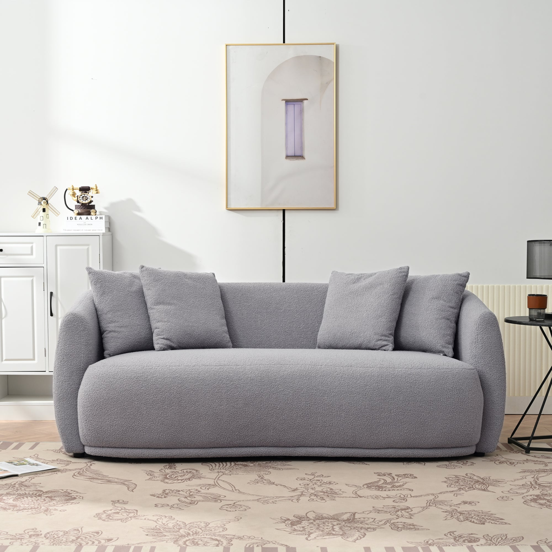 Sofa & Chair sets | Upholstered Sofa,Modern Arm Chair for Living Room and Bedroom,with 4 Pillows | casafoyer.myshopify.com