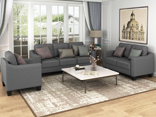 Sofa & Chair sets | 3 Piece Living Room Set with tufted cushions. | casafoyer.myshopify.com