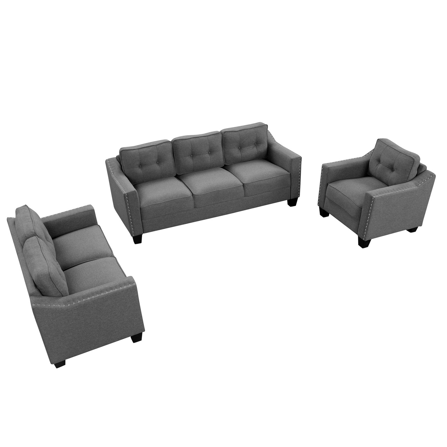 Sofa & Chair sets | 3 Piece Living Room Set with tufted cushions. | casafoyer.myshopify.com