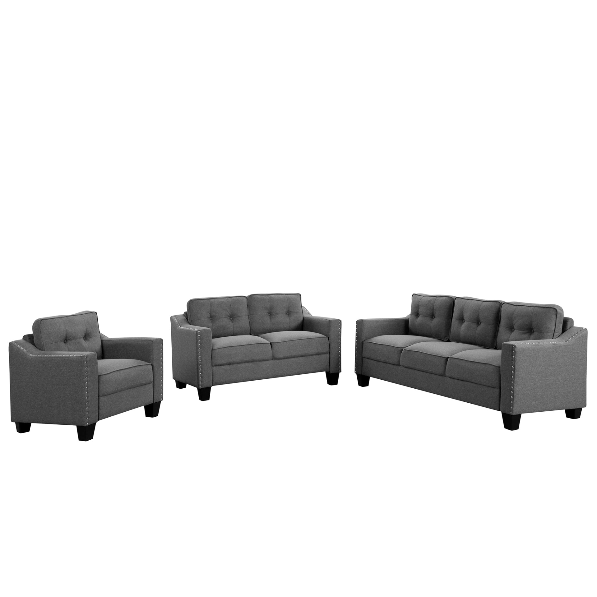 Sofa & Chair sets | 3 Piece Living Room Set with tufted cushions. | casafoyer.myshopify.com