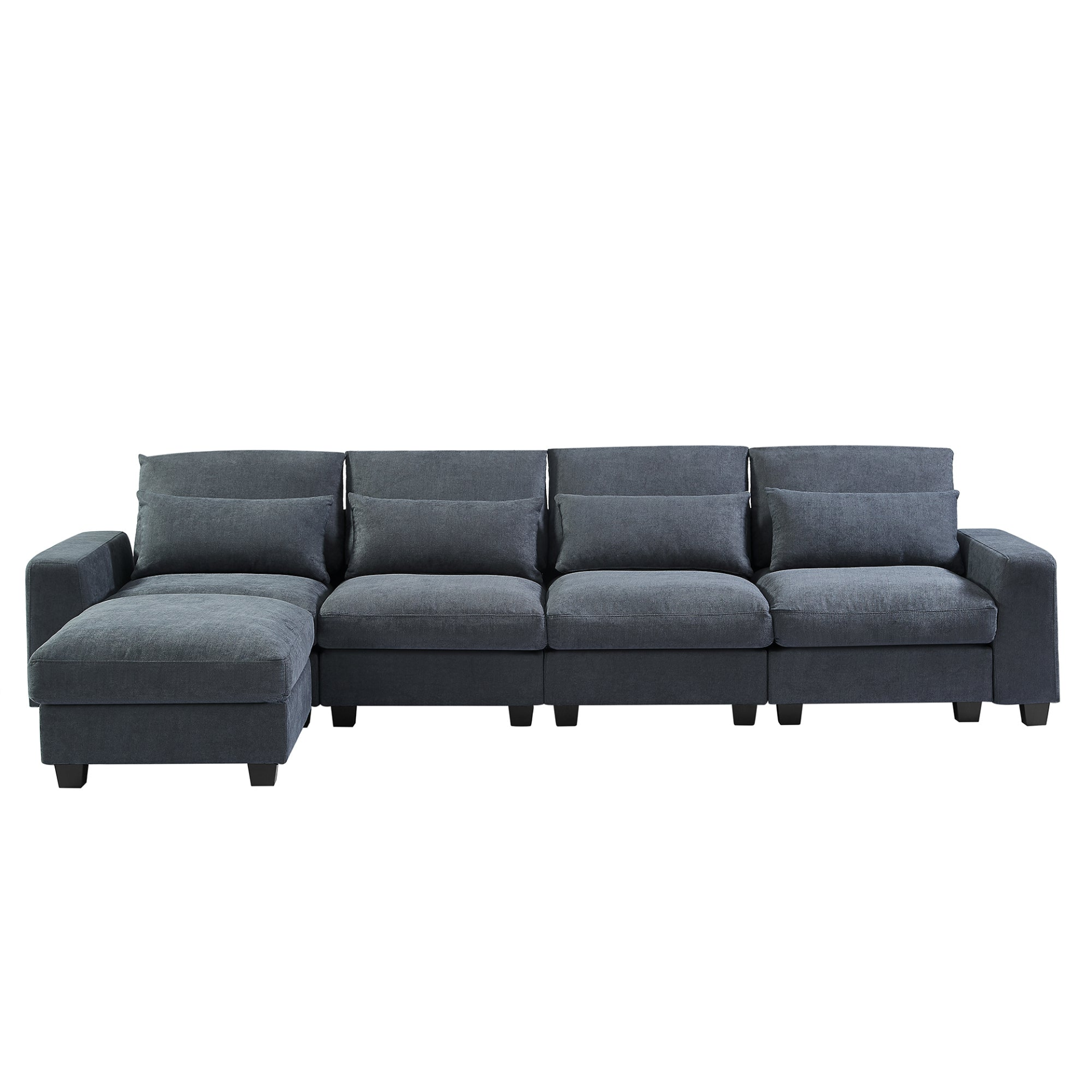 Sofa & Chair sets | Modern Large L-Shape Feather Filled Sectional Sofa,  Convertible Sofa Couch with Reversible Chaise for Living Room | casafoyer.myshopify.com