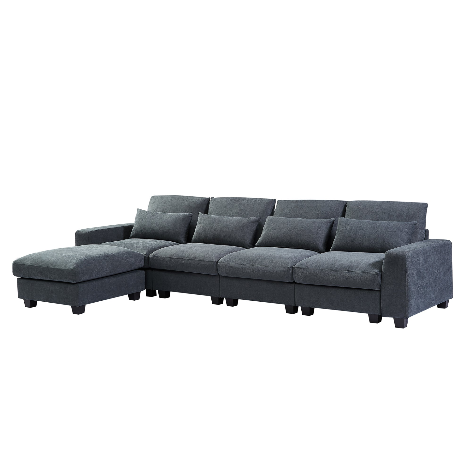 Sofa & Chair sets | Modern Large L-Shape Feather Filled Sectional Sofa,  Convertible Sofa Couch with Reversible Chaise for Living Room | casafoyer.myshopify.com