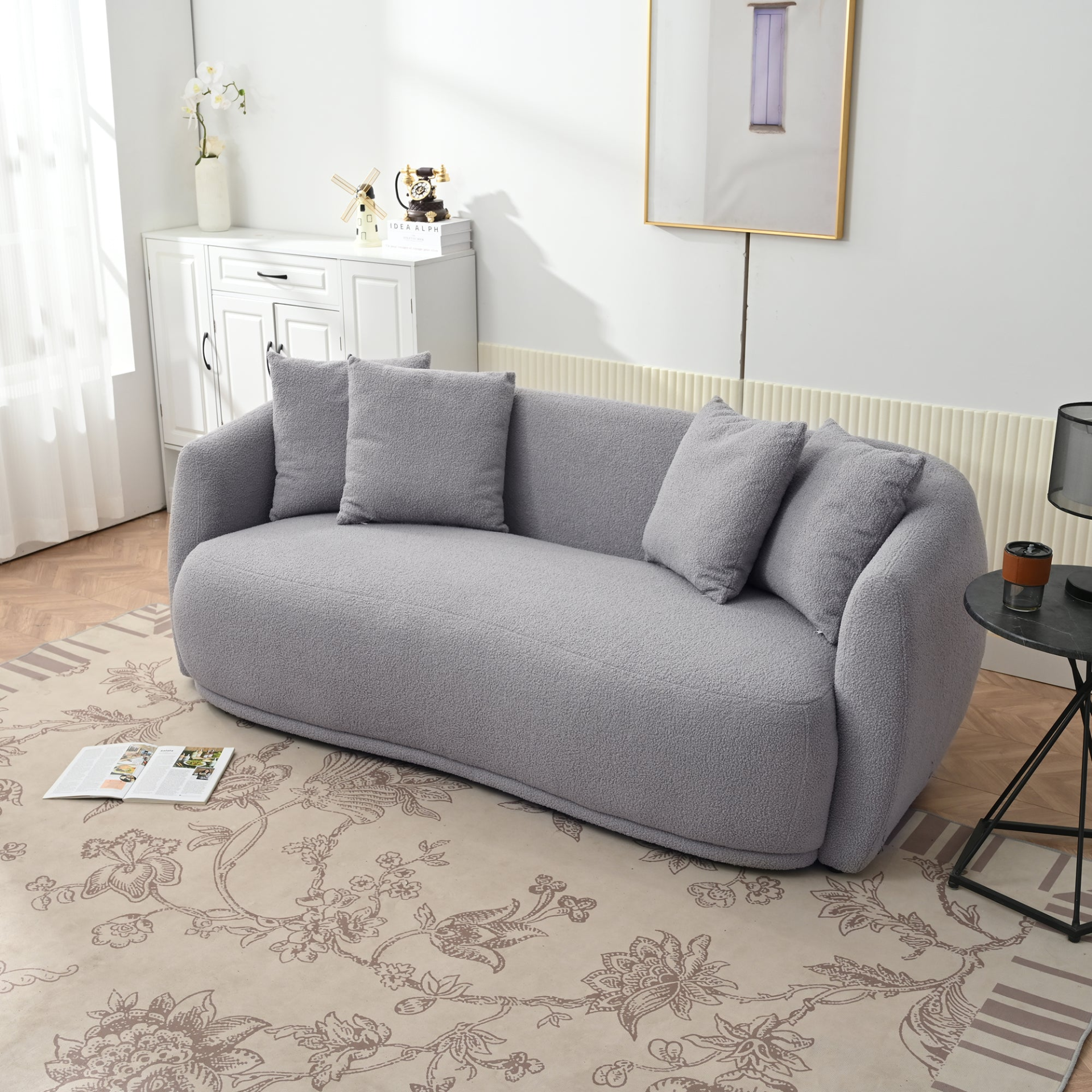 Sofa & Chair sets | Upholstered Sofa,Modern Arm Chair for Living Room and Bedroom,with 4 Pillows | casafoyer.myshopify.com