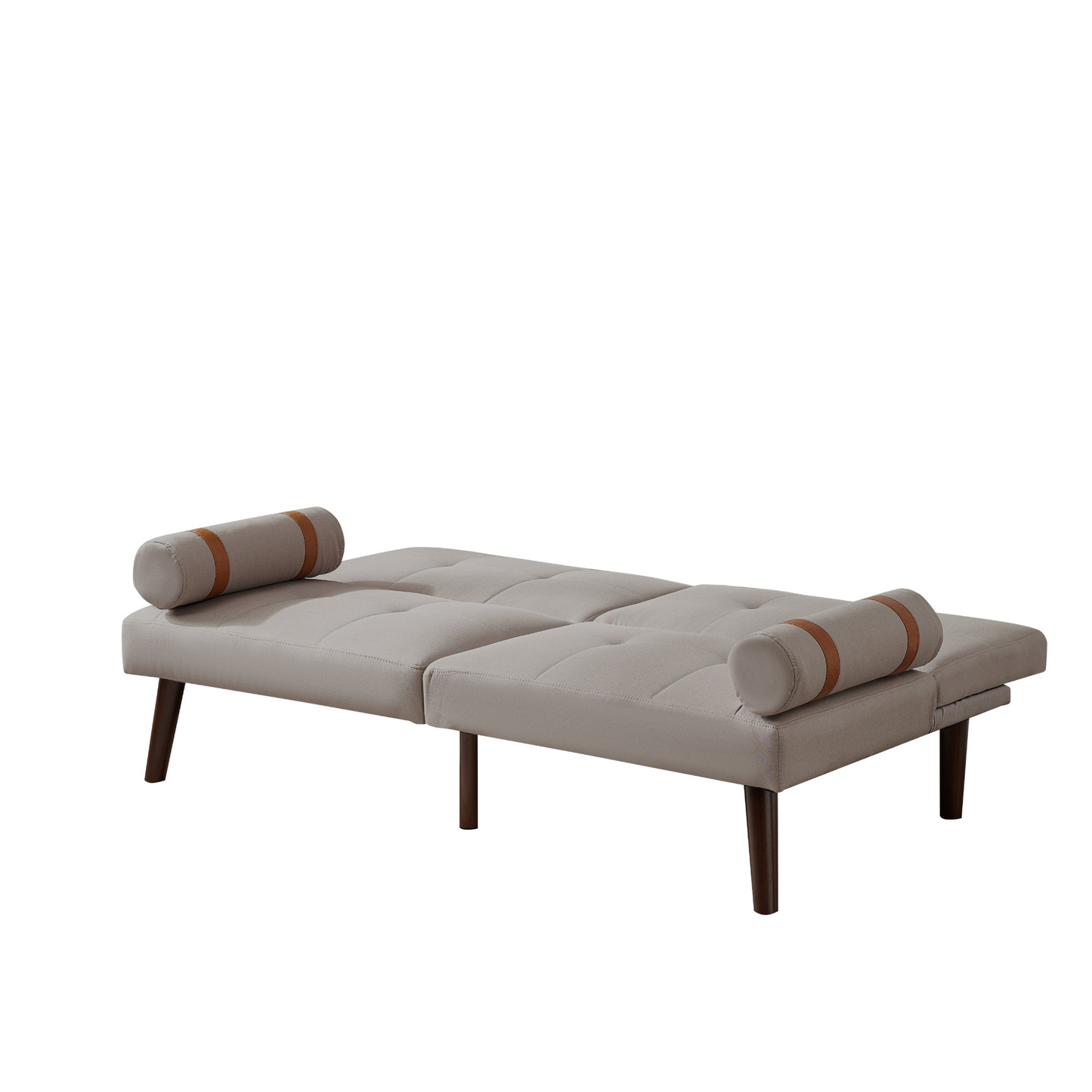 Sofa & Chair sets | Convertible Sofa Bed Futon with Solid Wood Legs Linen Fabric Light Grey | casafoyer.myshopify.com