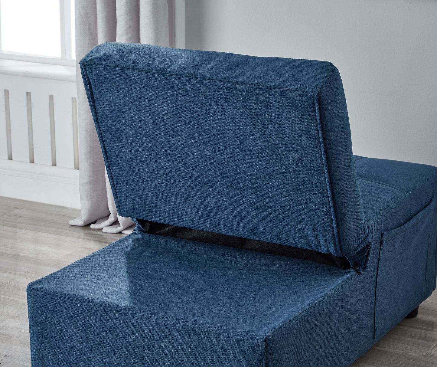 Sofa & Chair sets | Living Room Bed Room Furniture with Blue Linen Fabric Recliner Chair Bed | casafoyer.myshopify.com