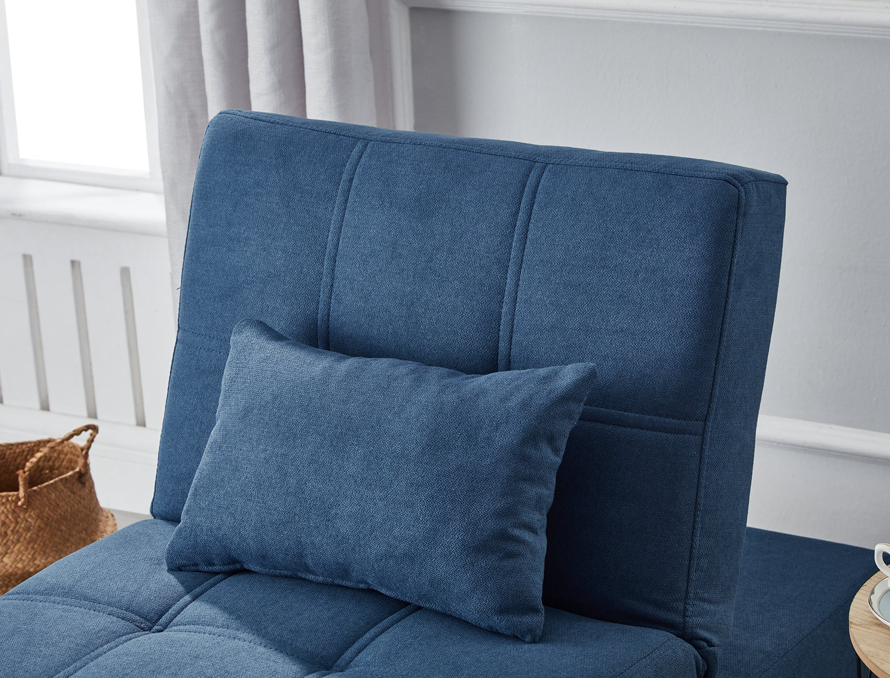 Sofa & Chair sets | Living Room Bed Room Furniture with Blue Linen Fabric Recliner Chair Bed | casafoyer.myshopify.com