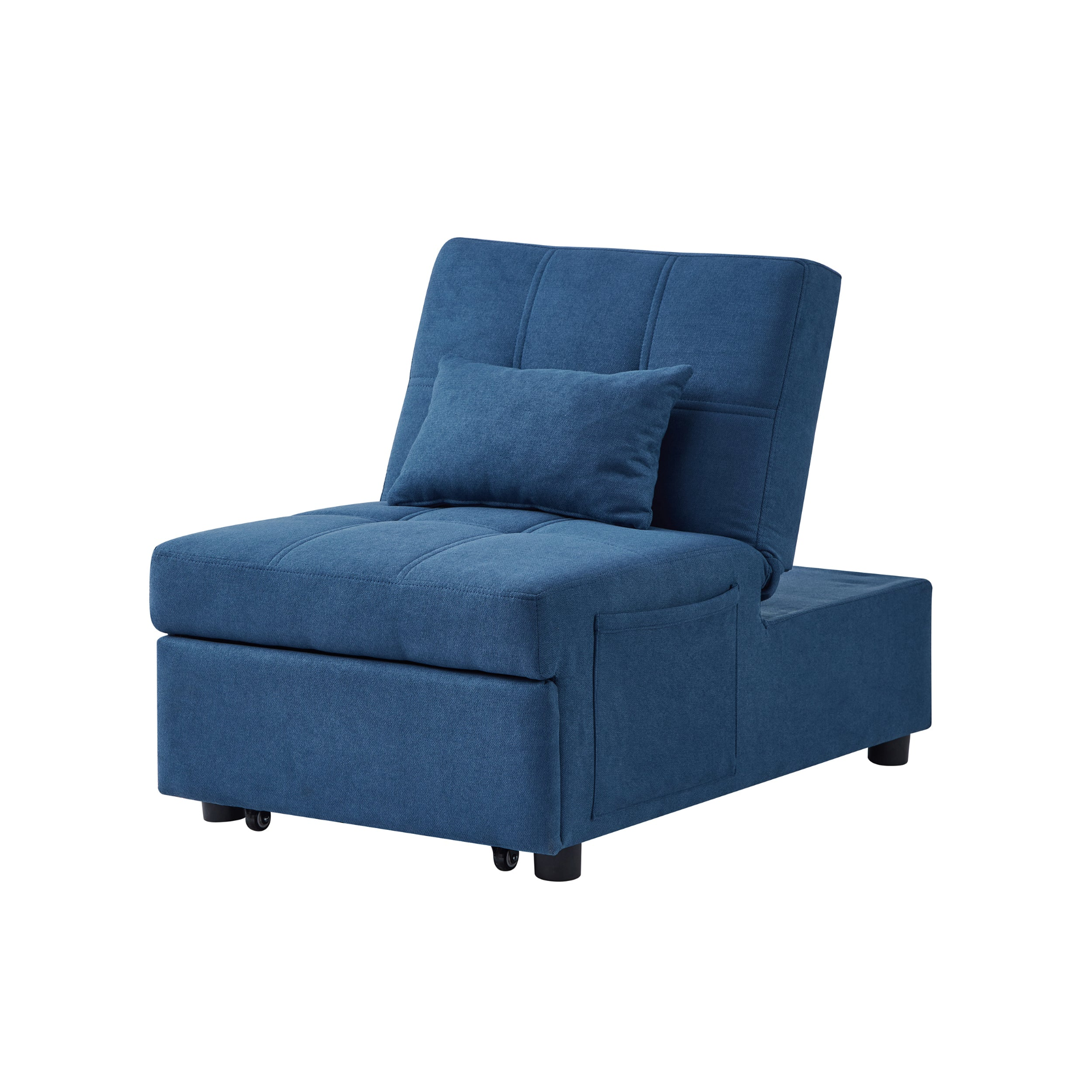 Sofa & Chair sets | Living Room Bed Room Furniture with Blue Linen Fabric Recliner Chair Bed | casafoyer.myshopify.com