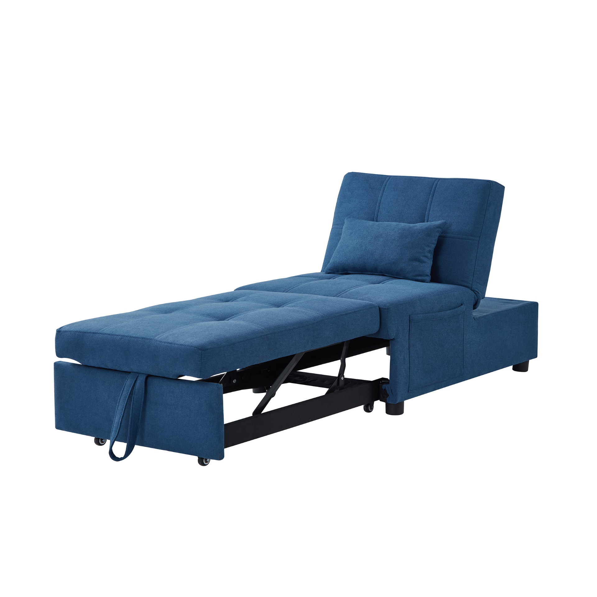 Sofa & Chair sets | Living Room Bed Room Furniture with Blue Linen Fabric Recliner Chair Bed | casafoyer.myshopify.com