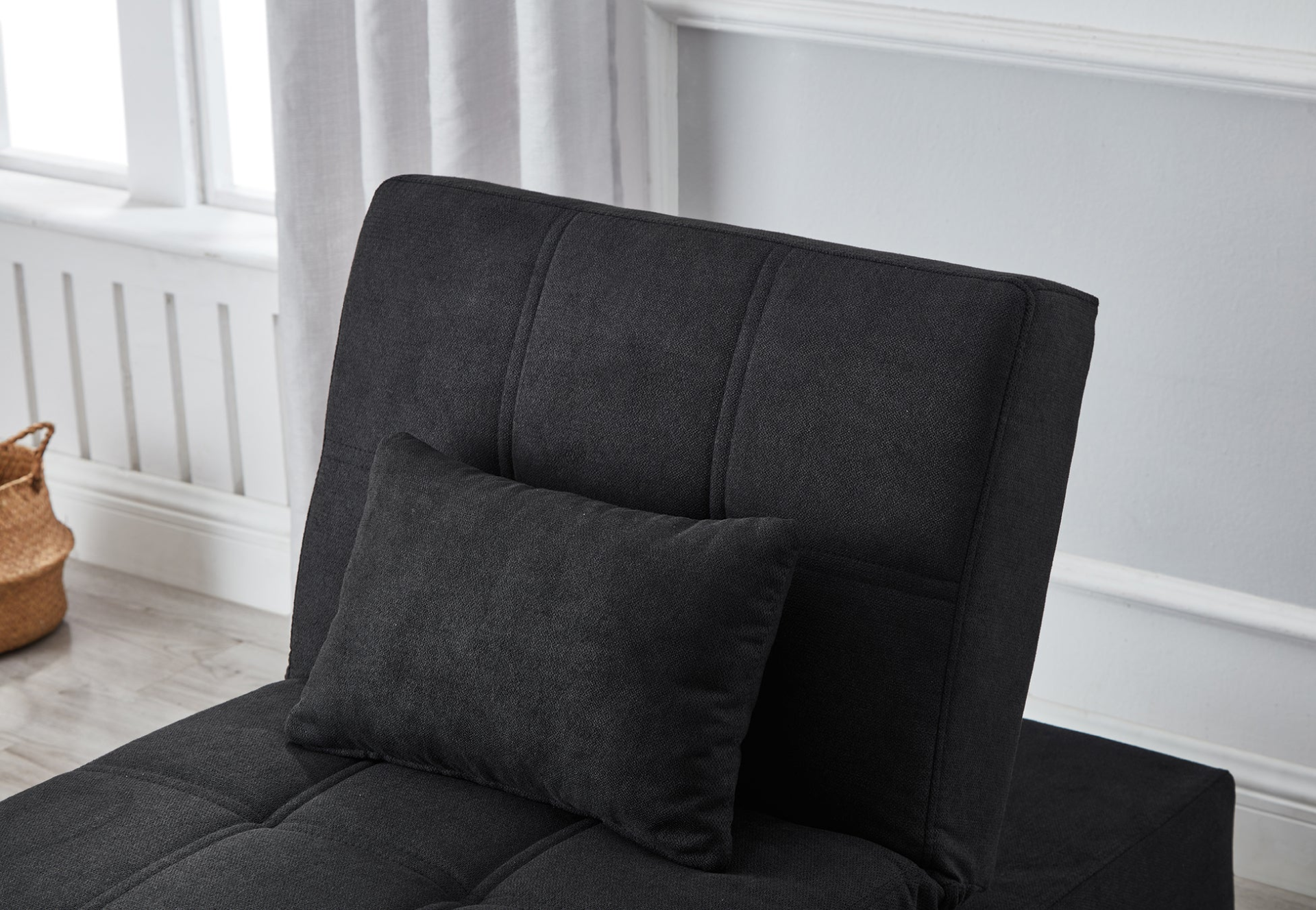 Sofa & Chair sets | Living Room Bed Room Furniture with Black Linen Fabric Recliner Chair Bed | casafoyer.myshopify.com