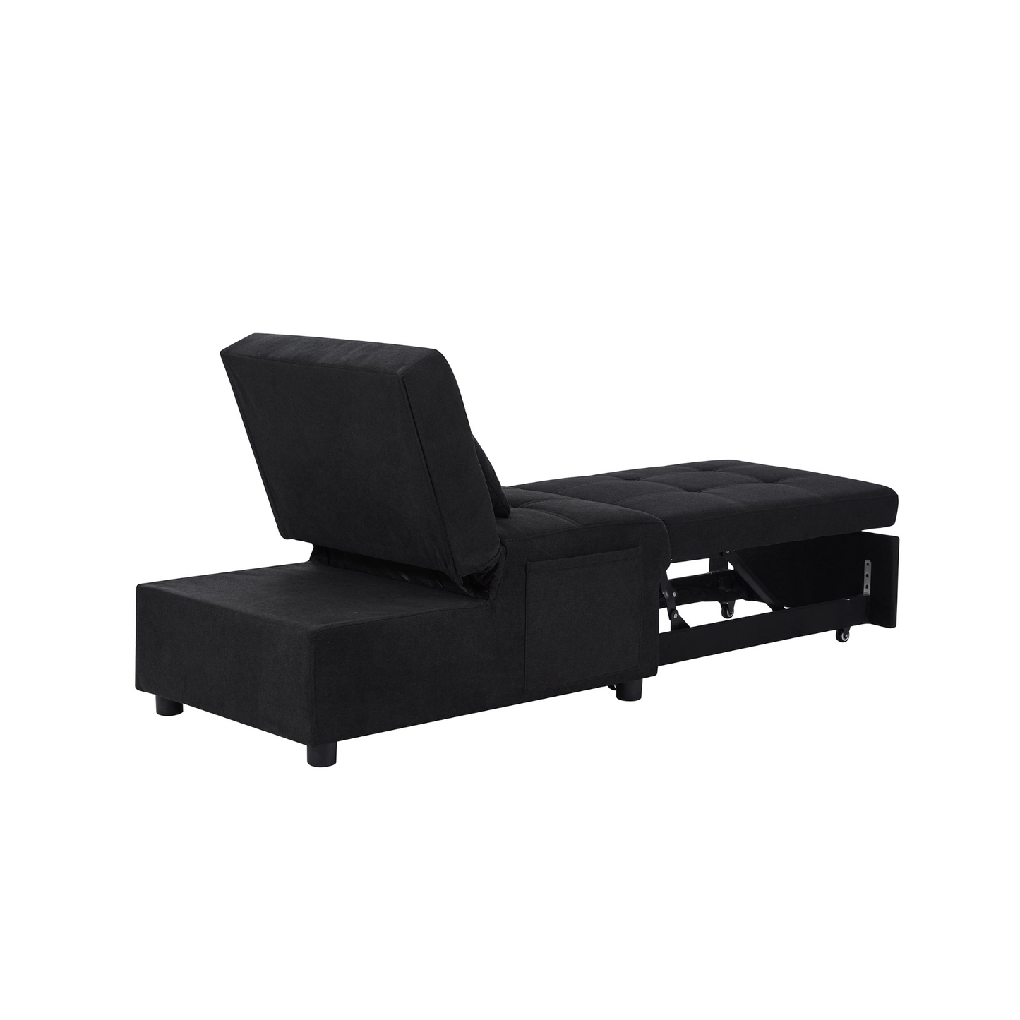 Sofa & Chair sets | Living Room Bed Room Furniture with Black Linen Fabric Recliner Chair Bed | casafoyer.myshopify.com