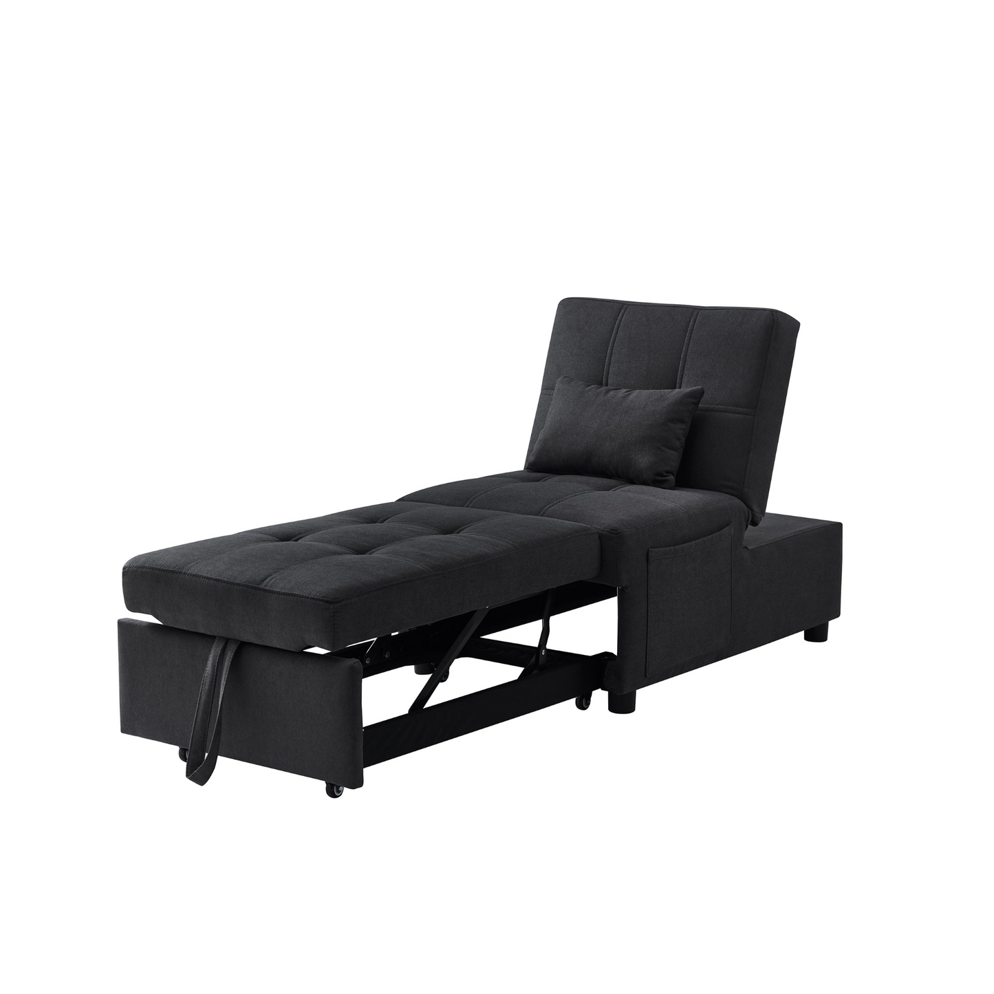 Sofa & Chair sets | Living Room Bed Room Furniture with Black Linen Fabric Recliner Chair Bed | casafoyer.myshopify.com