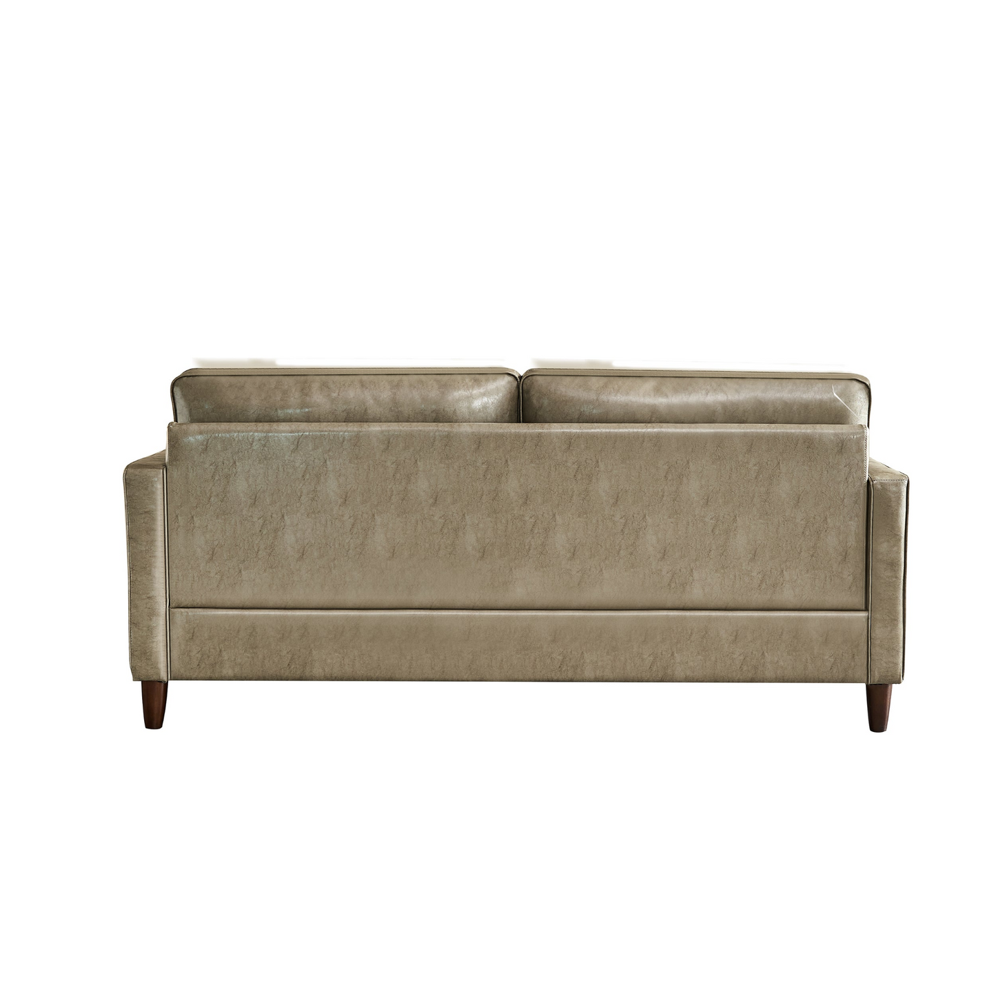 Sofa & Chair sets | Modern Mid-Century Vegan Leather Sofa (Khaki) | casafoyer.myshopify.com