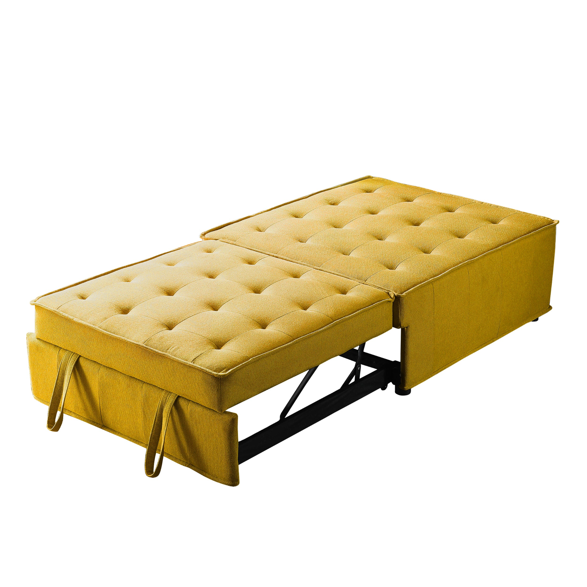 Sofa & Chair sets | Multipurpose Linen Fabric Ottoman Lazy Sofa Pulling Out Sofa Bed (Yellow) | casafoyer.myshopify.com