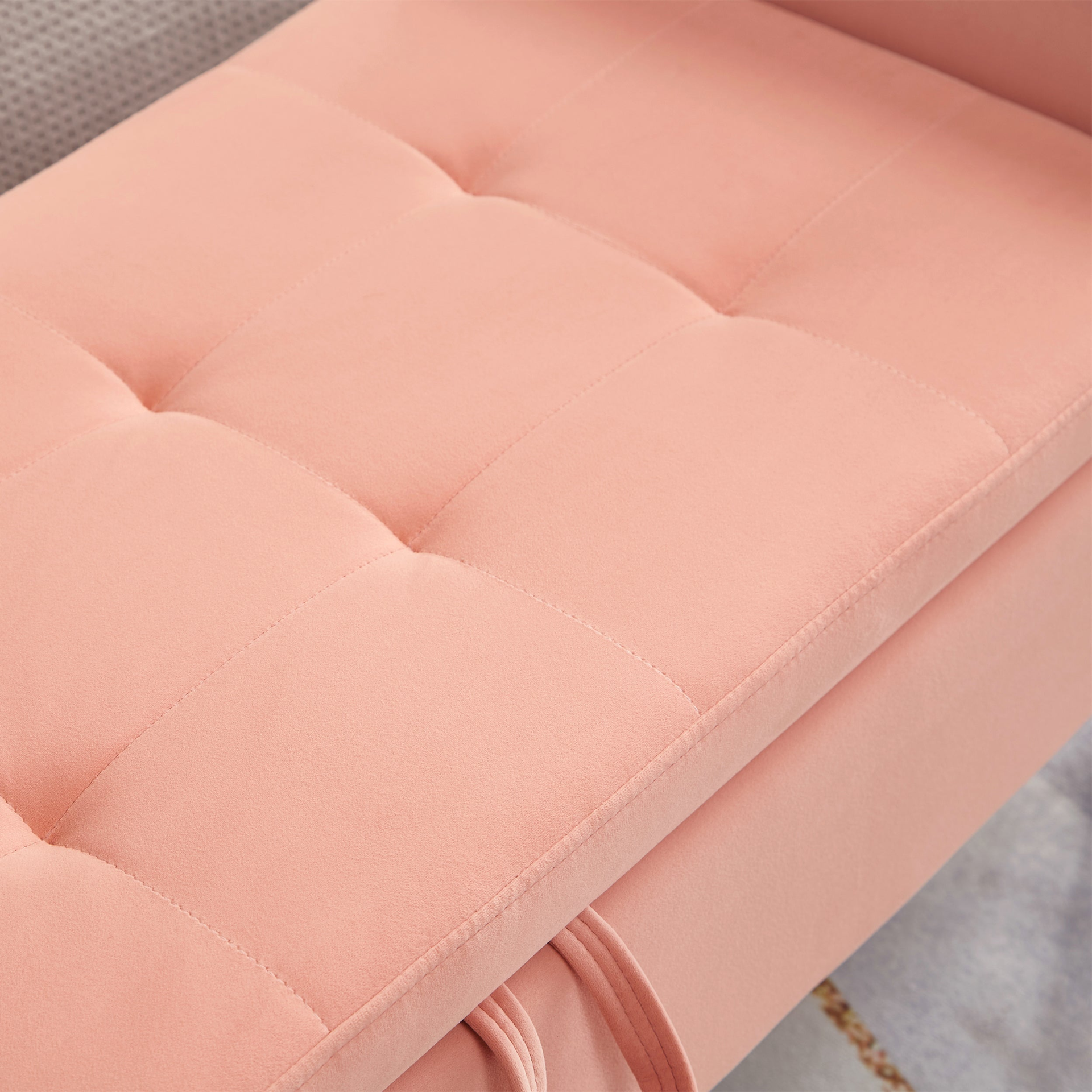 [product_type] | 51.5" Bed Bench with Storage Pinlk Velvet | casafoyer.myshopify.com