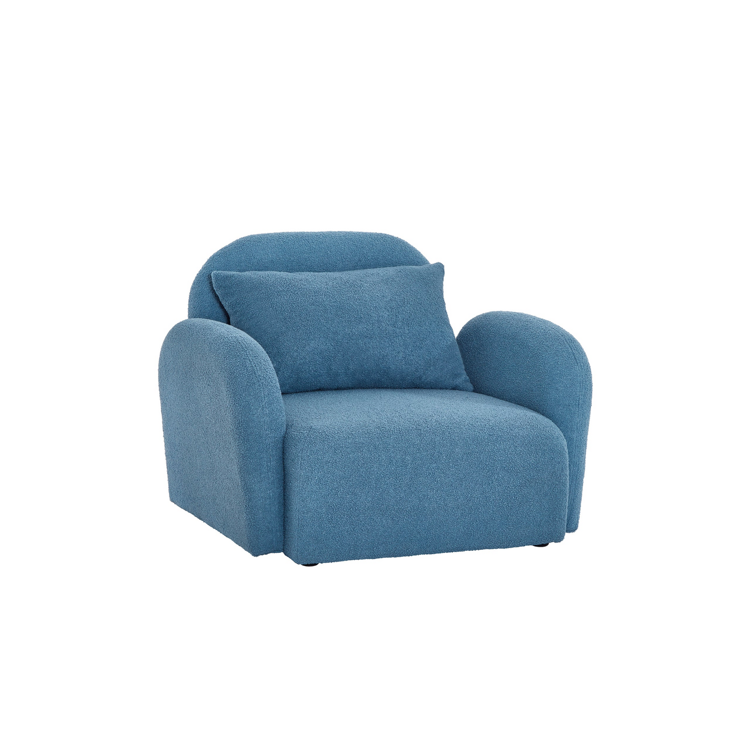 Sofa & Chair sets | Living Room Furniture Lazy Sofa Chair Teddy Fabric Blue - Comfortable & Durable | casafoyer.myshopify.com