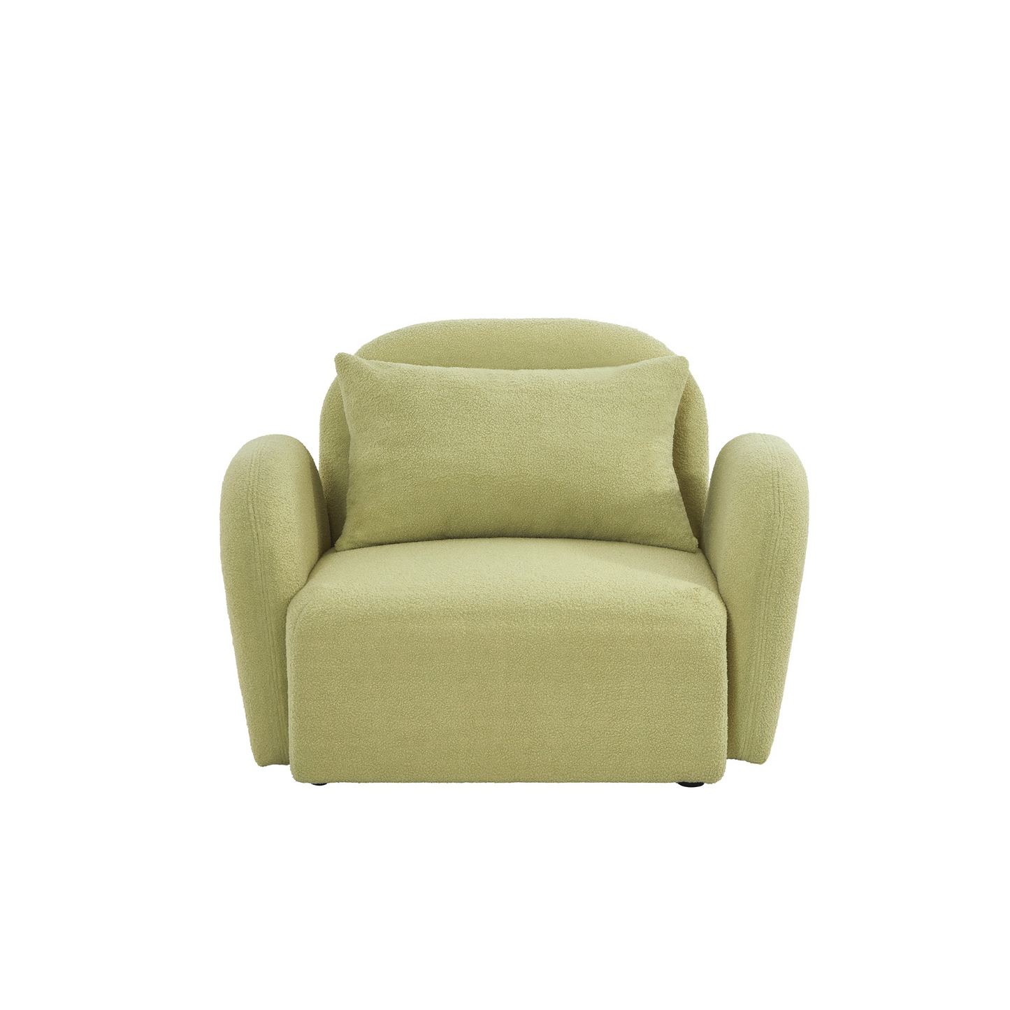 Sofa & Chair sets | Living Room Furniture Lazy Sofa Chair Teddy Fabric Light Green | casafoyer.myshopify.com