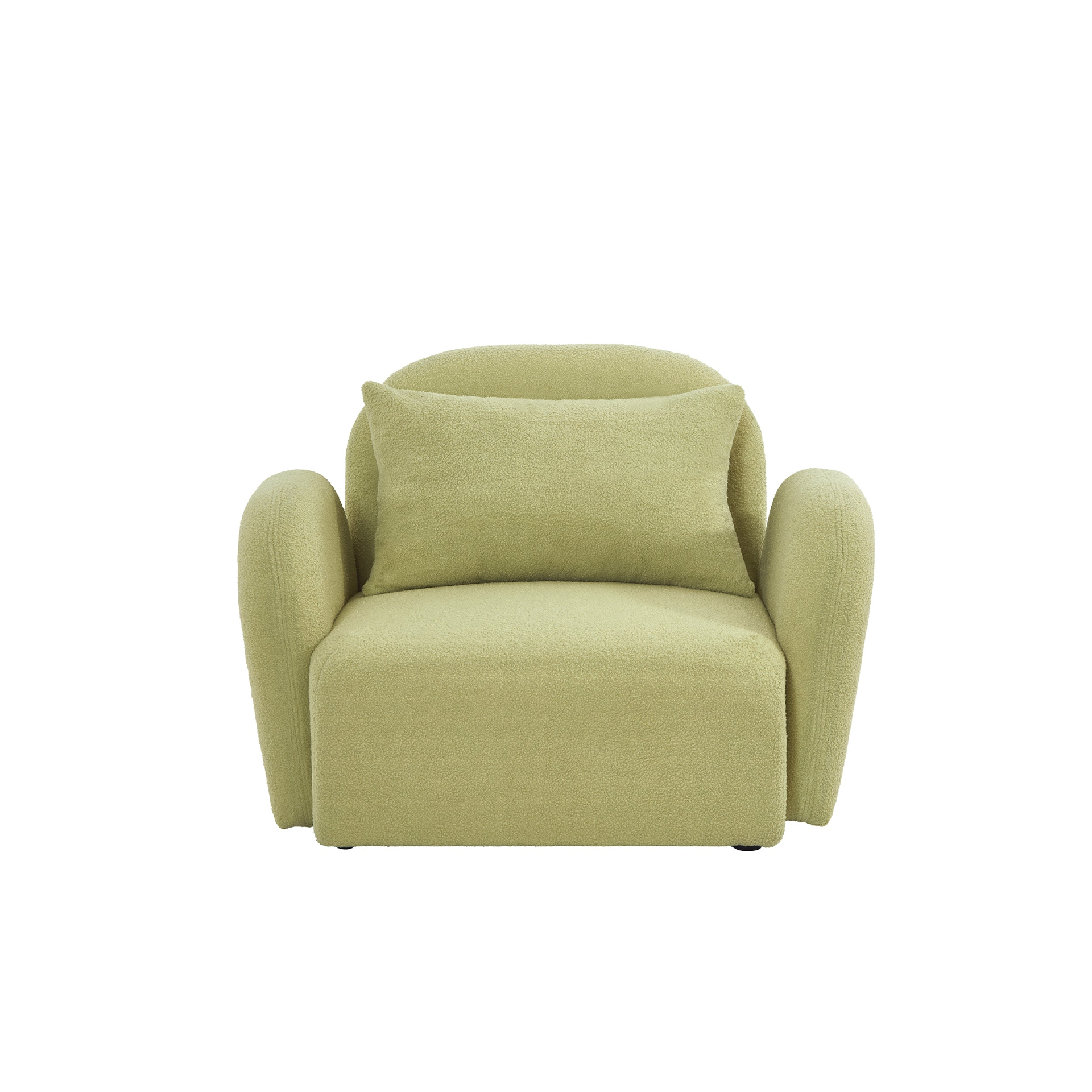 Sofa & Chair sets | Living Room Furniture Lazy Sofa Chair Teddy Fabric Light Green | casafoyer.myshopify.com