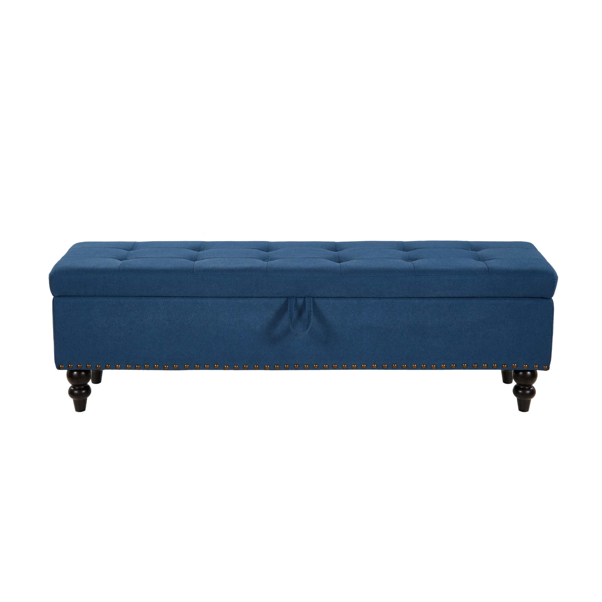 [product_type] | 59" Bed Bench with Storage - Blue Fabric | Stylish and Functional | casafoyer.myshopify.com