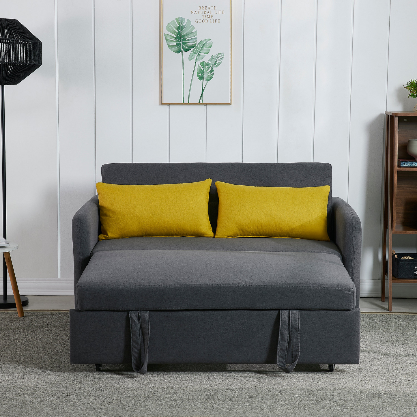 Sofa & Chair sets | Twins Sofa Bed Grey Fabric - Multifunctional, Easy Assembly, Comfortable Support | casafoyer.myshopify.com