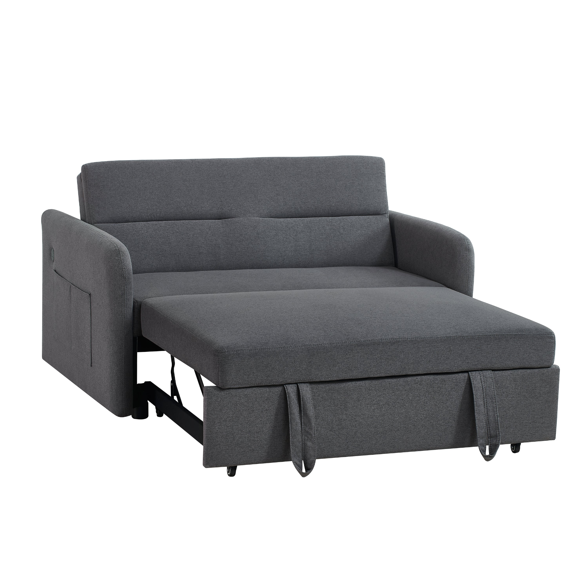 Sofa & Chair sets | Twins Sofa Bed Grey Fabric - Multifunctional, Easy Assembly, Comfortable Support | casafoyer.myshopify.com