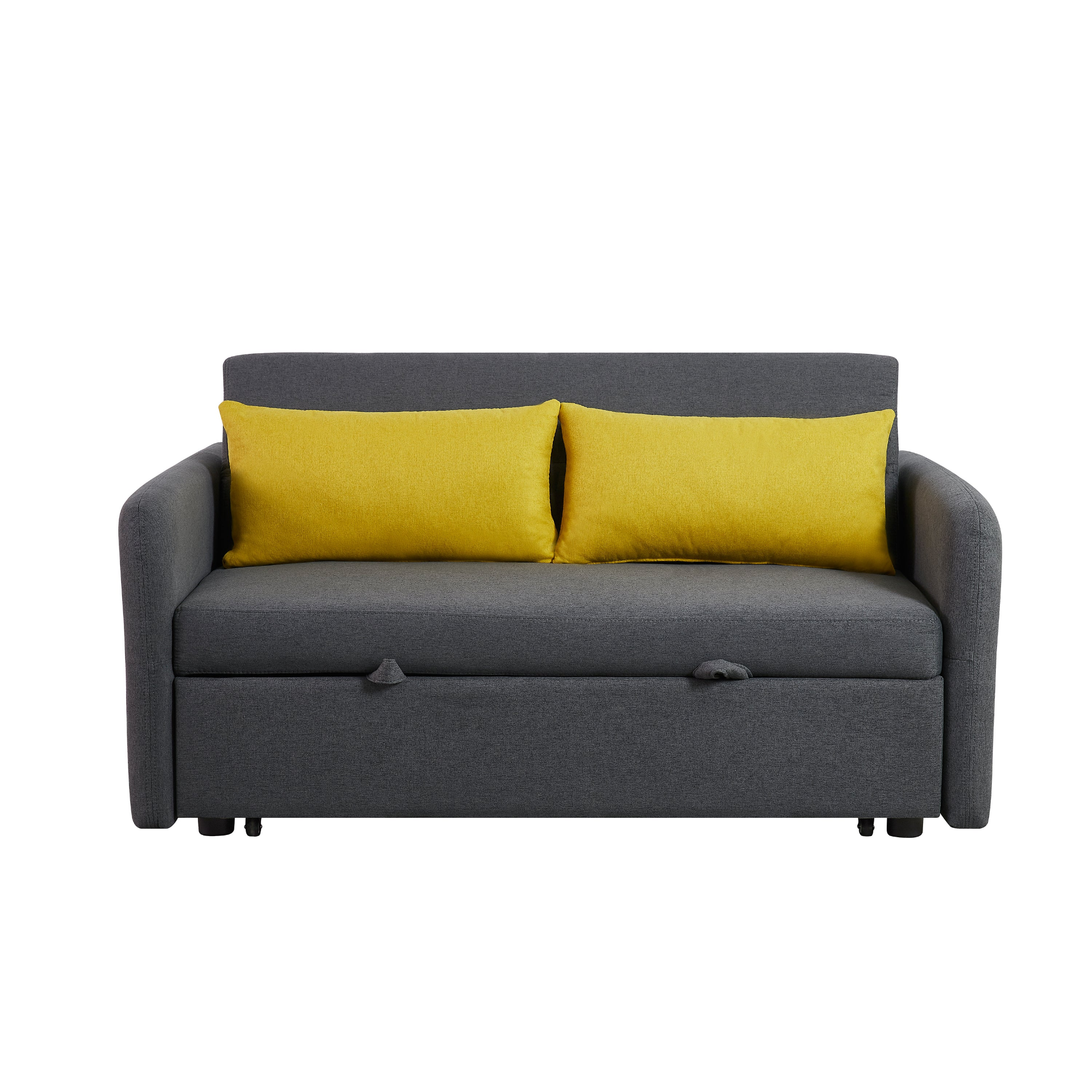 Sofa & Chair sets | Twins Sofa Bed Grey Fabric - Multifunctional, Easy Assembly, Comfortable Support | casafoyer.myshopify.com