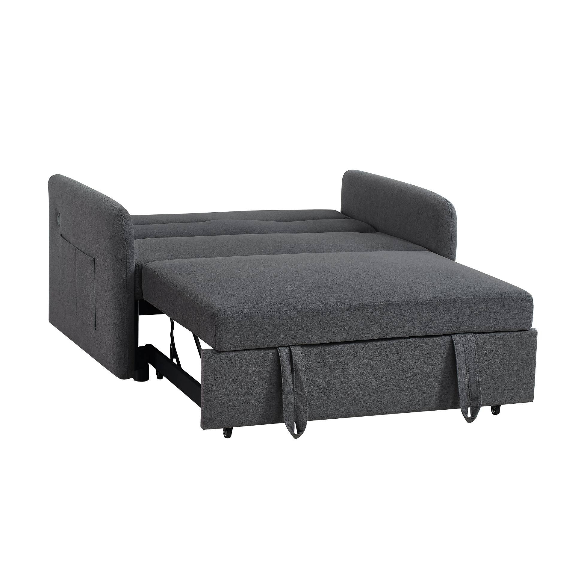 Sofa & Chair sets | Twins Sofa Bed Grey Fabric - Multifunctional, Easy Assembly, Comfortable Support | casafoyer.myshopify.com