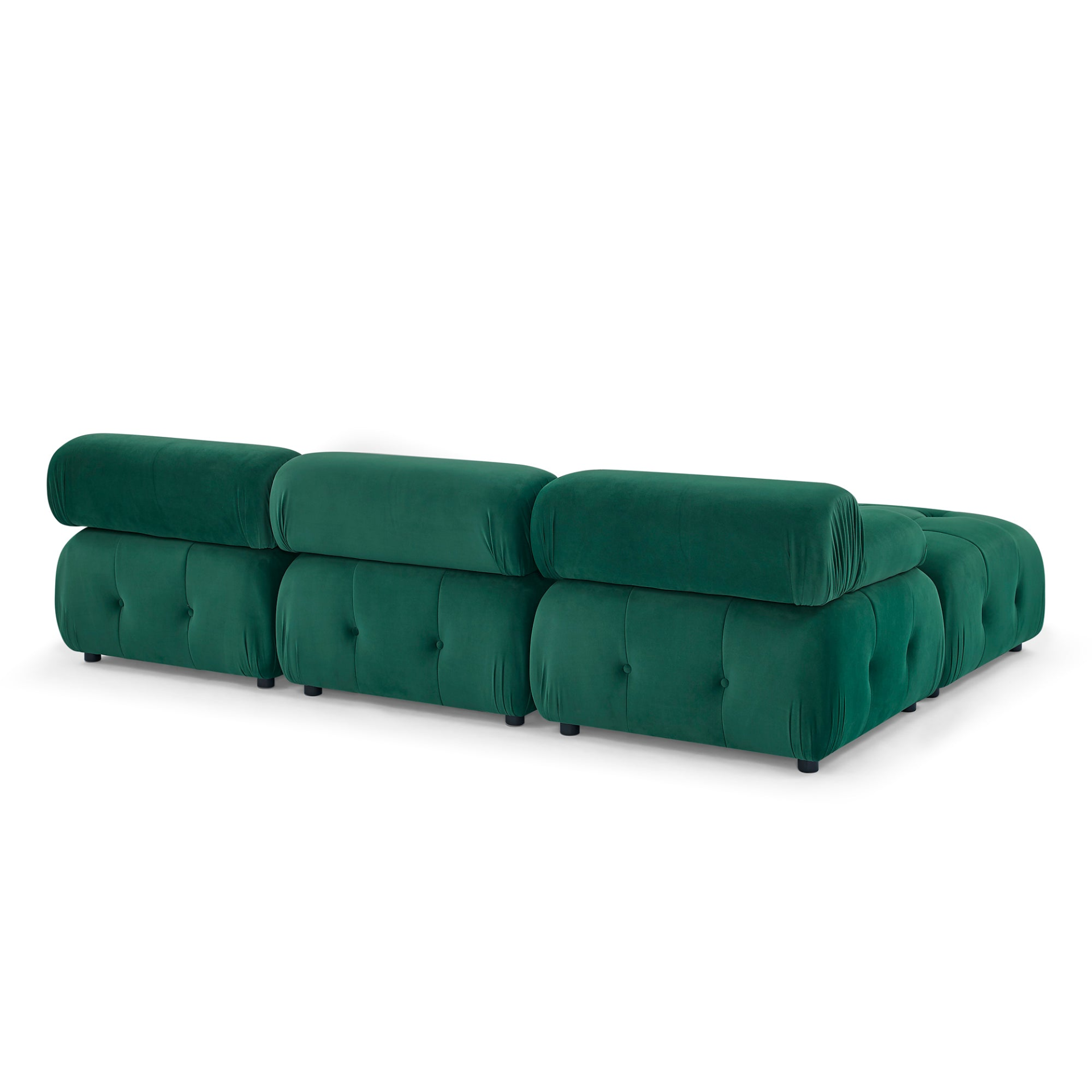 Sofa & Chair sets | Modular Sectional Sofa, Button Tufted Designed and DIY Combination,L Shaped Couch with Reversible Ottoman, Green Velvet | casafoyer.myshopify.com