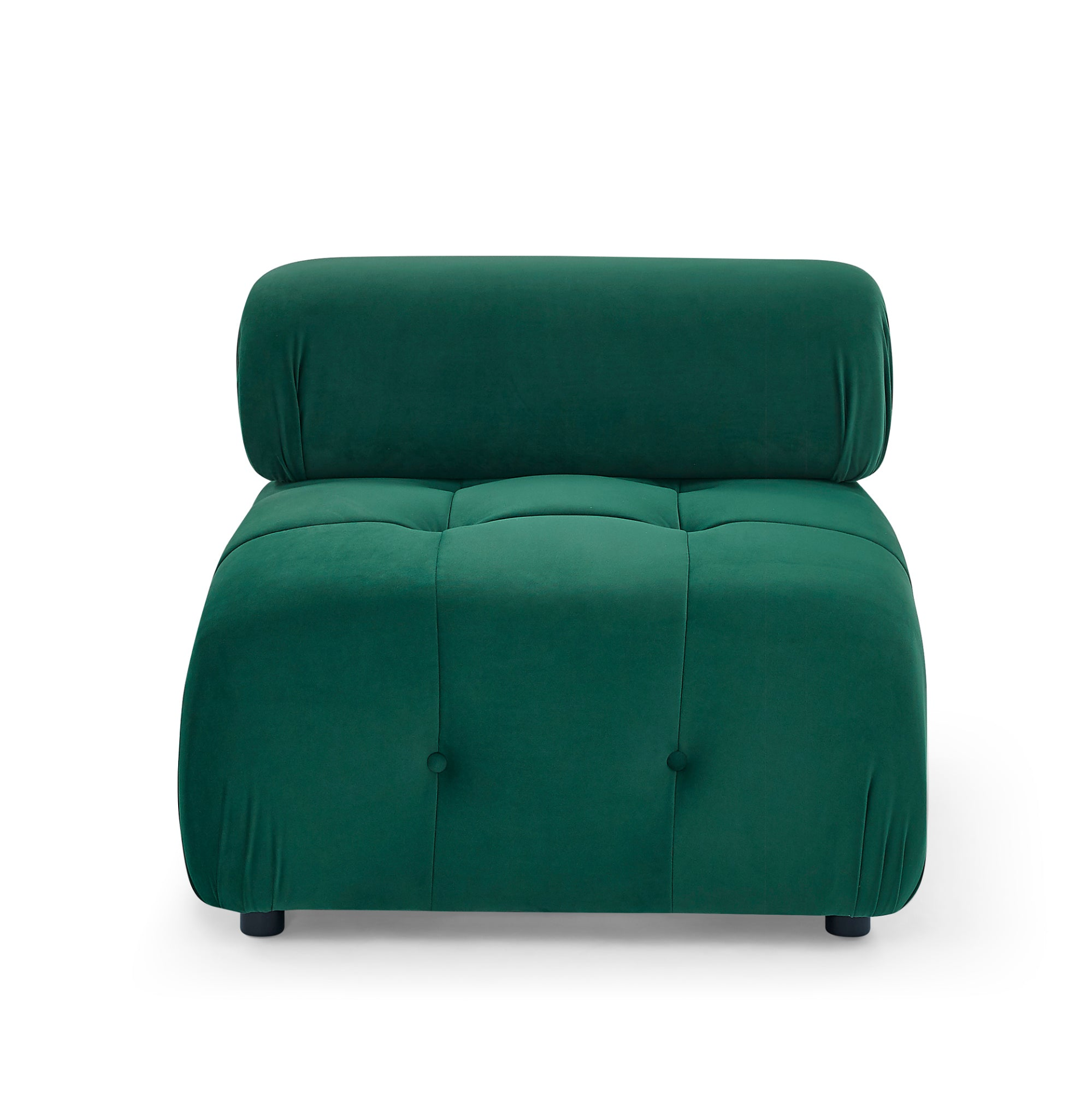 Sofa & Chair sets | Modular Sectional Sofa, Button Tufted Designed and DIY Combination,L Shaped Couch with Reversible Ottoman, Green Velvet | casafoyer.myshopify.com