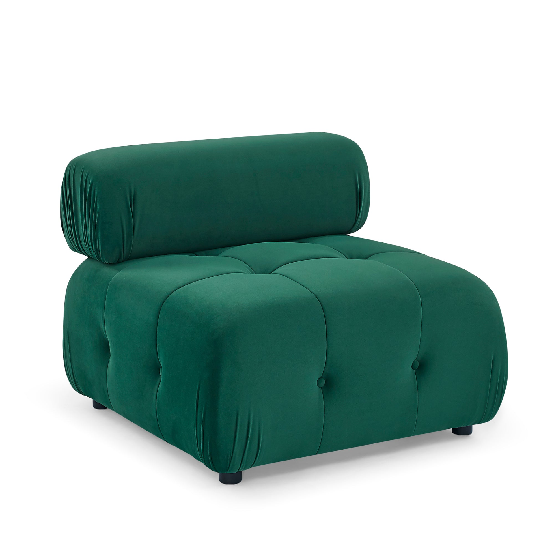 Sofa & Chair sets | Modular Sectional Sofa, Button Tufted Designed and DIY Combination,L Shaped Couch with Reversible Ottoman, Green Velvet | casafoyer.myshopify.com