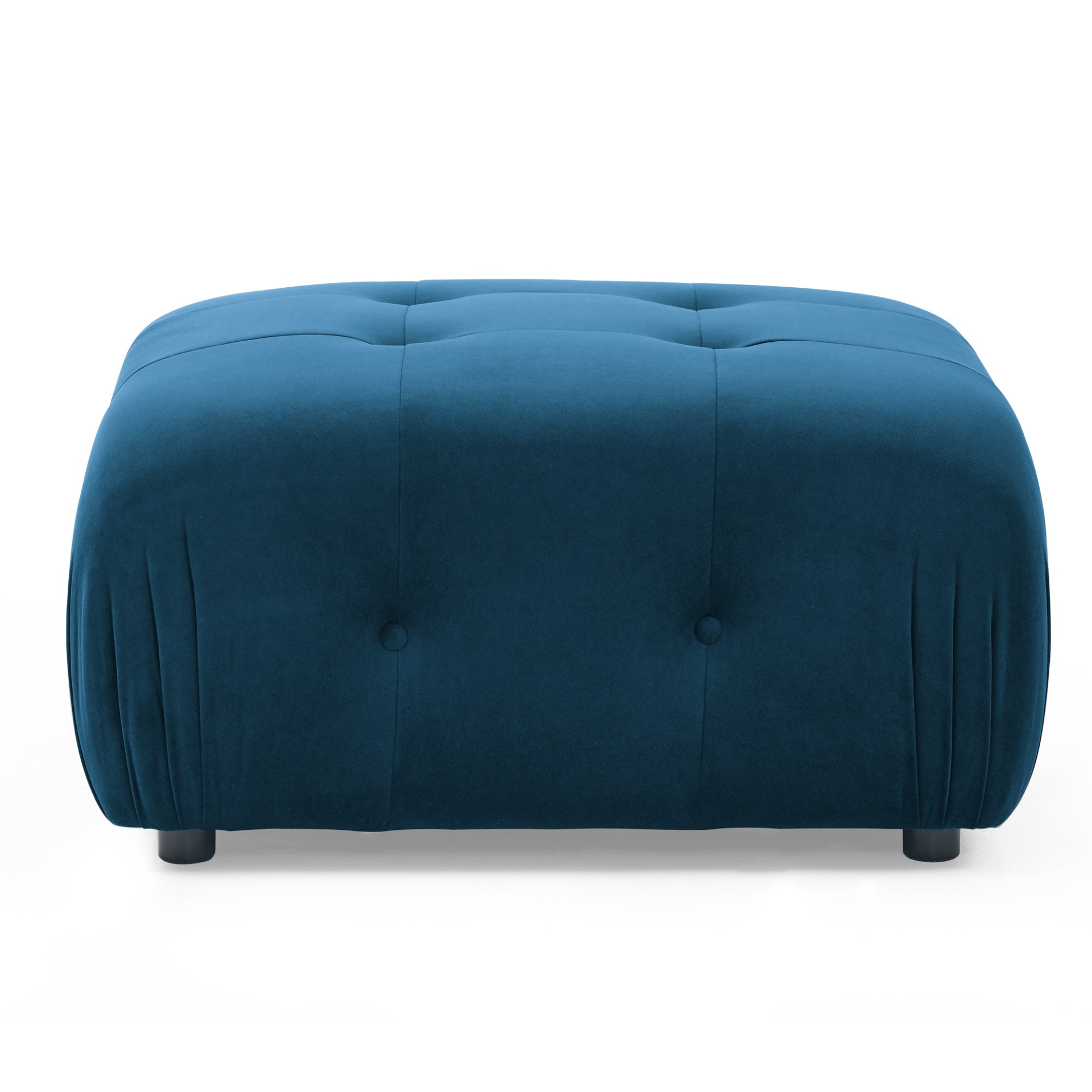 Sofa & Chair sets | Modular Sectional Sofa, Button Tufted Designed and DIY Combination,L Shaped Couch with Reversible Ottoman, Navy Velvet | casafoyer.myshopify.com