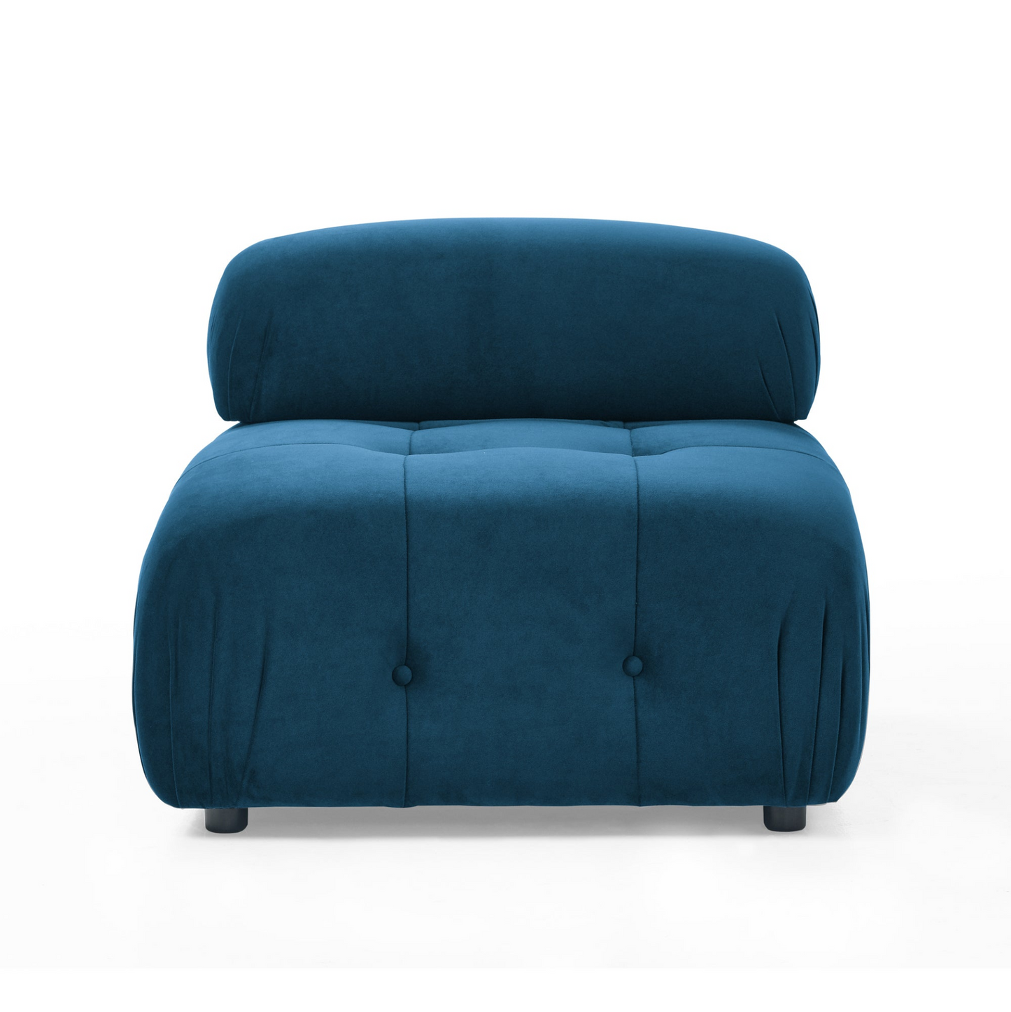 Sofa & Chair sets | Modular Sectional Sofa, Button Tufted Designed and DIY Combination,L Shaped Couch with Reversible Ottoman, Navy Velvet | casafoyer.myshopify.com