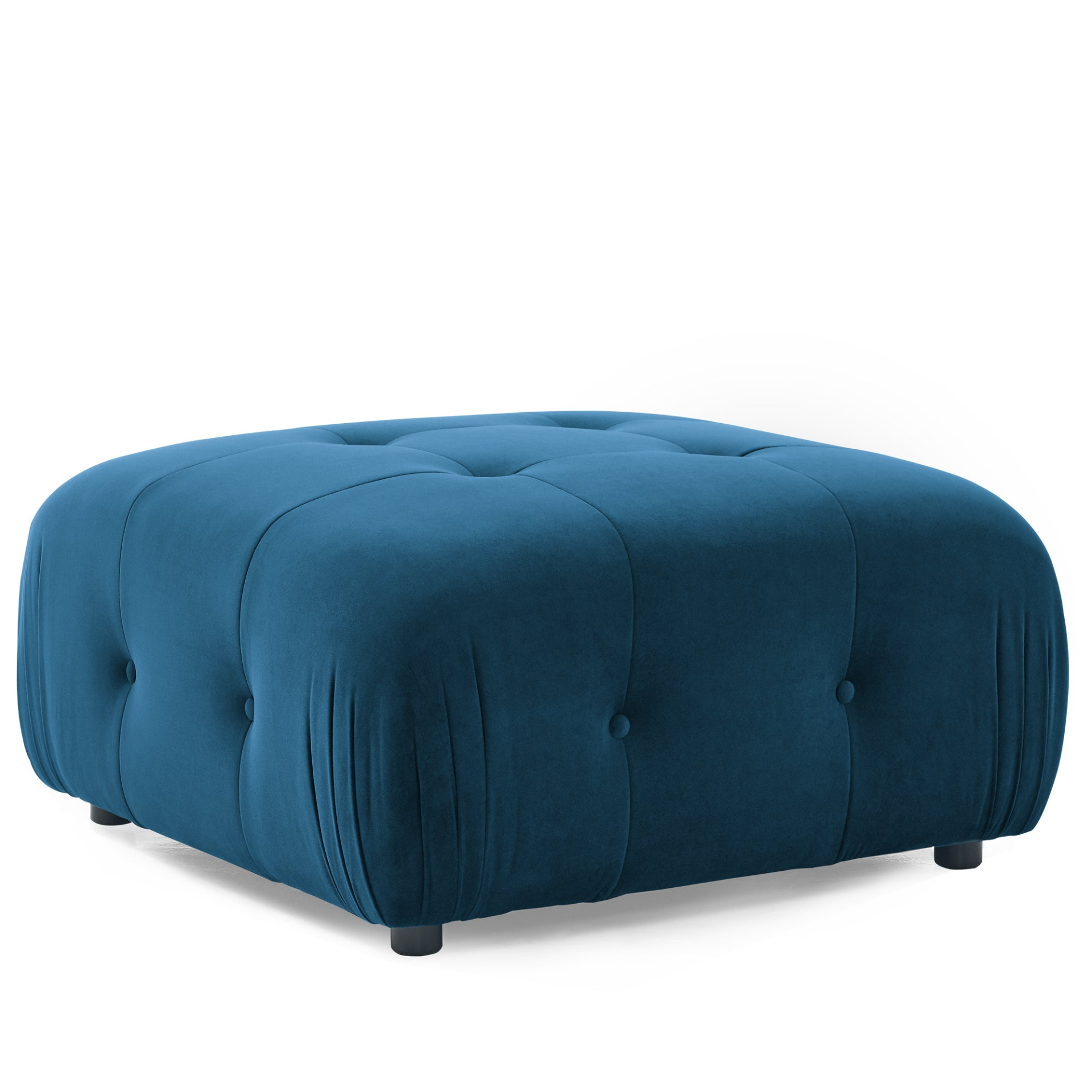 Sofa & Chair sets | Modular Sectional Sofa, Button Tufted Designed and DIY Combination,L Shaped Couch with Reversible Ottoman, Navy Velvet | casafoyer.myshopify.com