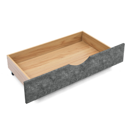 Patio Furntiure Sets | Queen Size Daybed with Drawers Upholstered Tufted Sofa Bed,,with Button on Back and Copper Nail on Waved Shape Arms, Grey (84.5inchx63.5inchx26.5inch) | casafoyer.myshopify.com