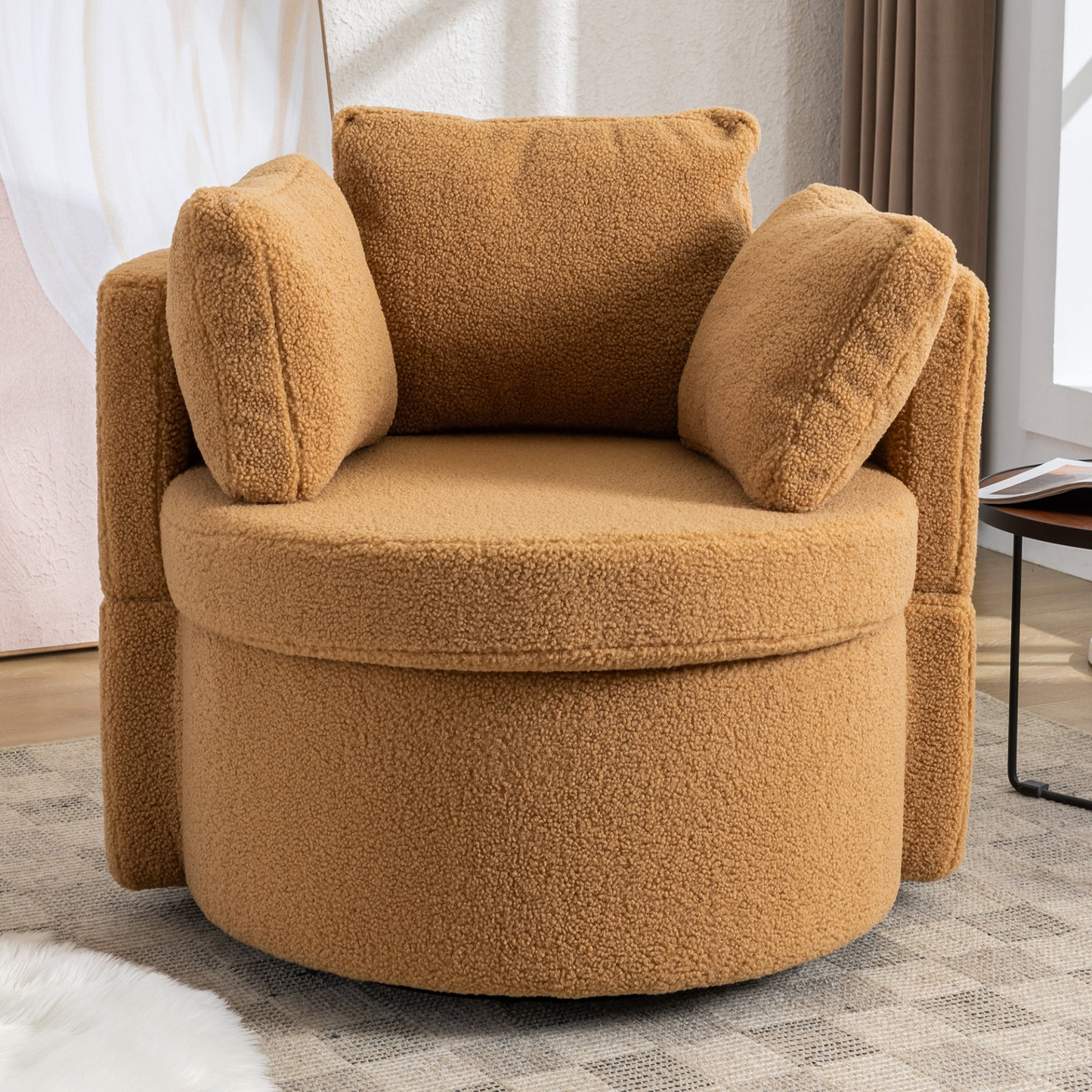 Sofa & Chair sets | Swivel And Storage Chair For Living Room,Brown | casafoyer.myshopify.com