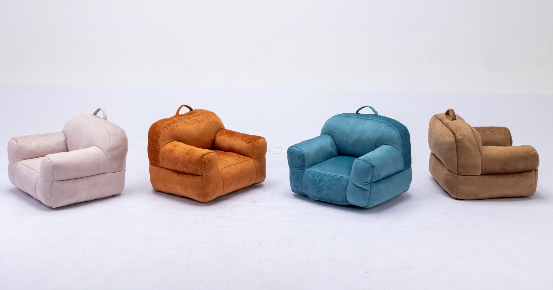 Sofa & Chair sets | Kid's Bean Bag Chair Velvet Fabric - Memory Sponge Stuffed Bean Bag Chair For Children, Brown | casafoyer.myshopify.com