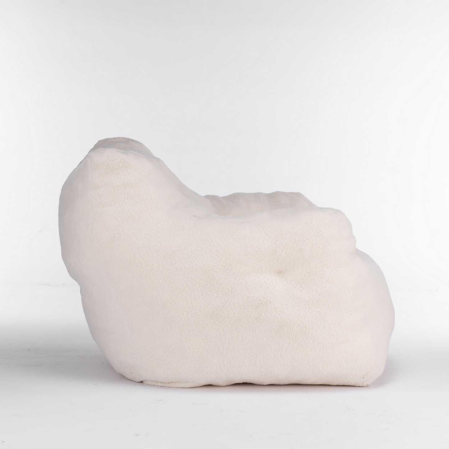 Sofa & Chair sets | Soft Tufted Foam Bean Bag Chair With Teddy Fabric Ivory White | casafoyer.myshopify.com