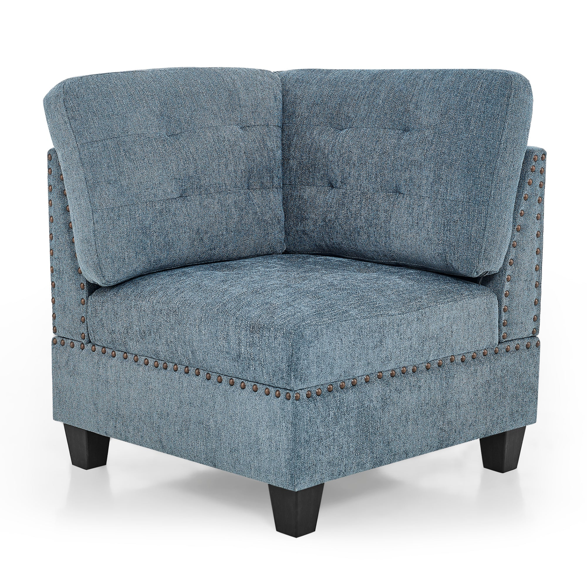 Sofa & Chair sets | Corner Sofa for Modular Sectional - Navy Chenille (31.5"x31.5"x36.5") | casafoyer.myshopify.com