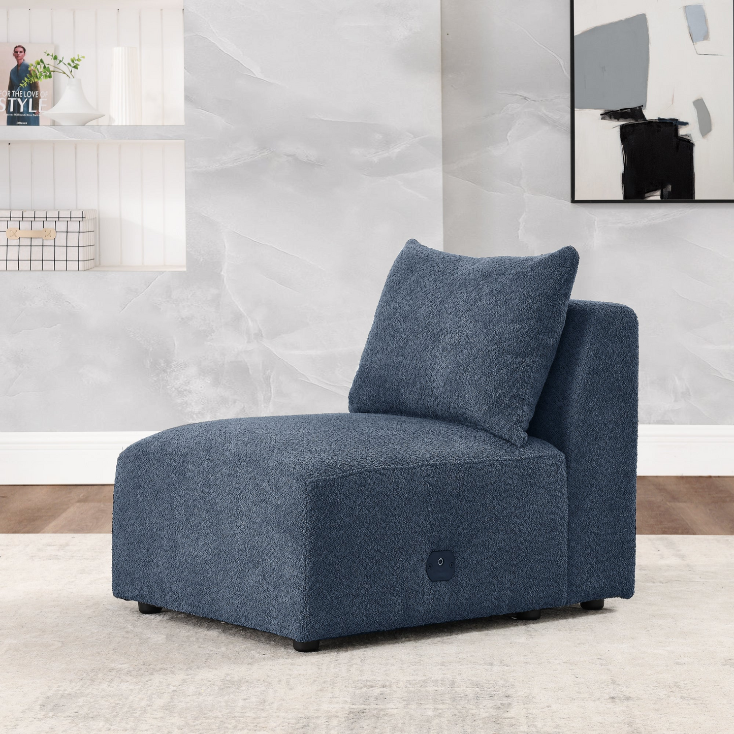 Sofa & Chair sets | Comfortable Single Chair for Modular Sofa - Navy | Buy Online | casafoyer.myshopify.com