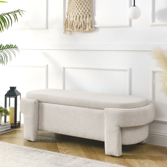 Sofa & Chair sets | Linen Fabric Upholstered Bench with Large Storage Space for the Living Room, Entryway and Bedroom,Beige,( 51.5''x20.5''x17'' ) | casafoyer.myshopify.com